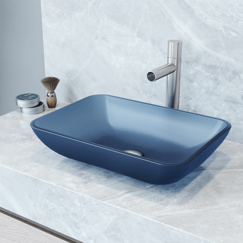 Sottile MatteShell™ Tempered Glass Vessel Bathroom Sink