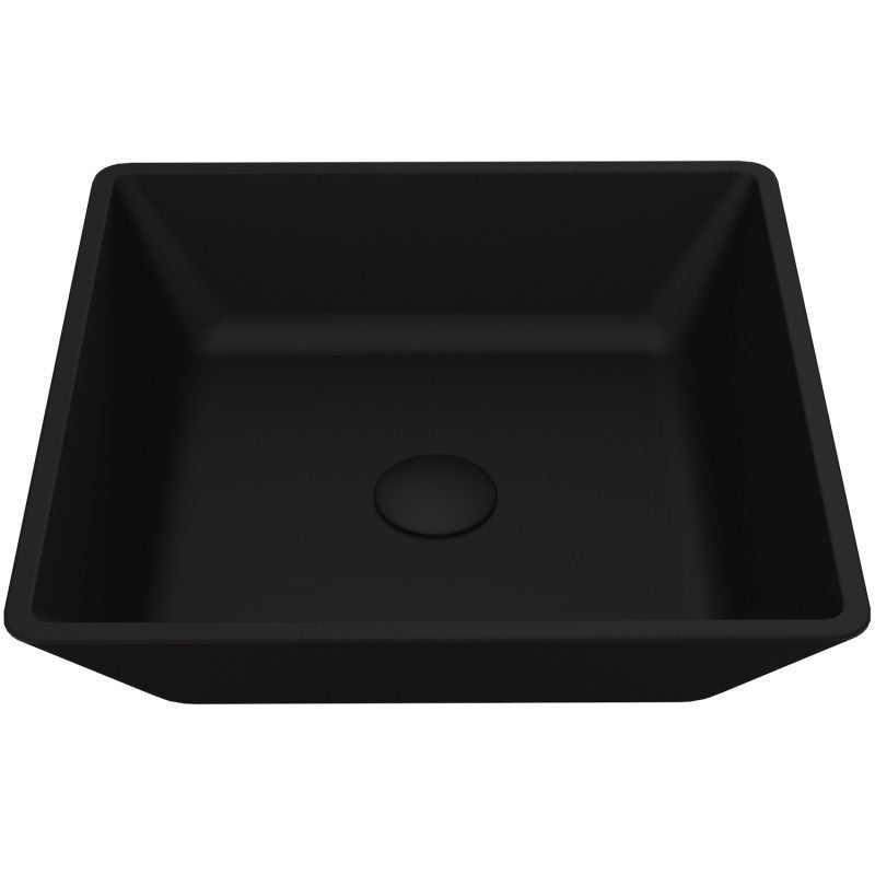 Black Roma MatteShell™ Tempered Glass Vessel Bathroom Sink
