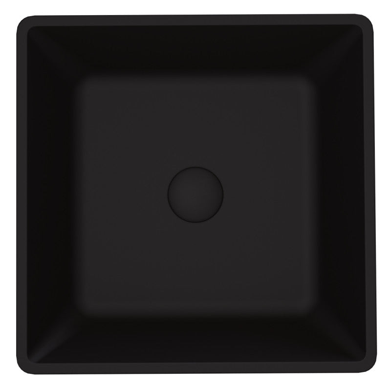 Black Roma MatteShell™ Tempered Glass Vessel Bathroom Sink