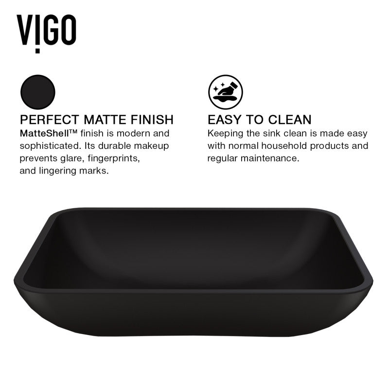Sottile MatteShell™ Tempered Glass Vessel Bathroom Sink