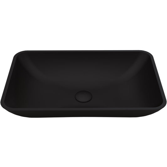 Black Hadyn MatteShell™ Tempered Glass Vessel Bathroom Sink