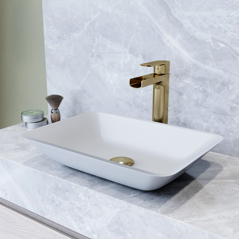 Sottile MatteShell™ Tempered Glass Vessel Bathroom Sink