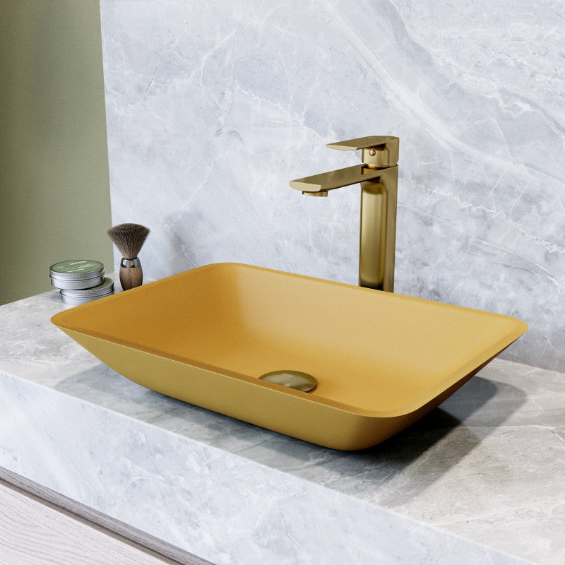 Sottile MatteShell™ Tempered Glass Vessel Bathroom Sink
