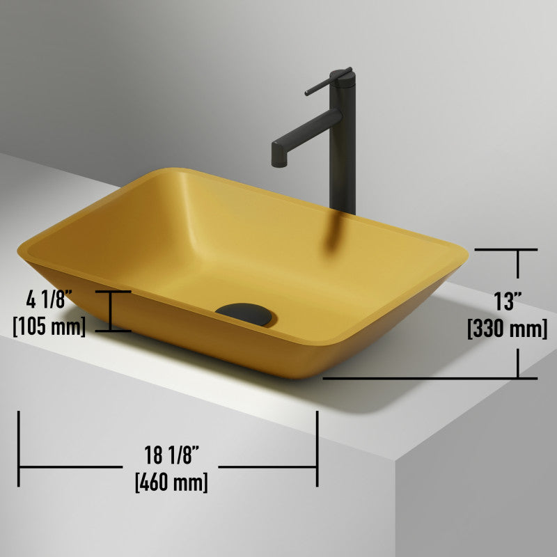 Sottile MatteShell™ Tempered Glass Vessel Bathroom Sink