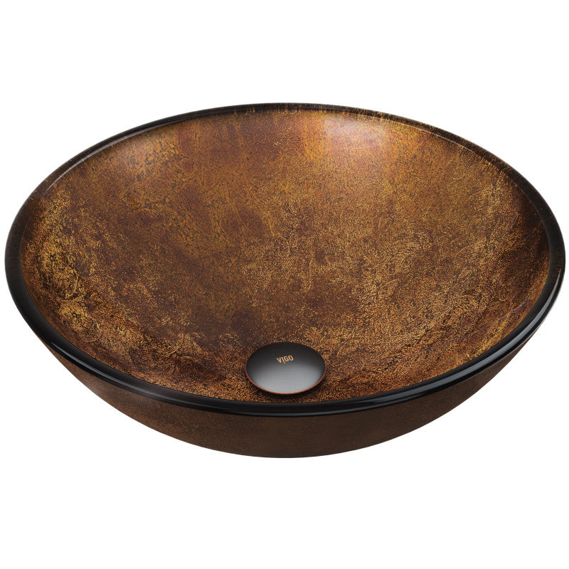 Crystalline Tempered Glass Vessel Bathroom Sink