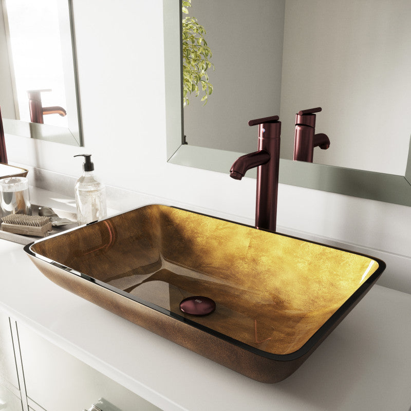 Hadyn Tempered Glass Vessel Bathroom Sink