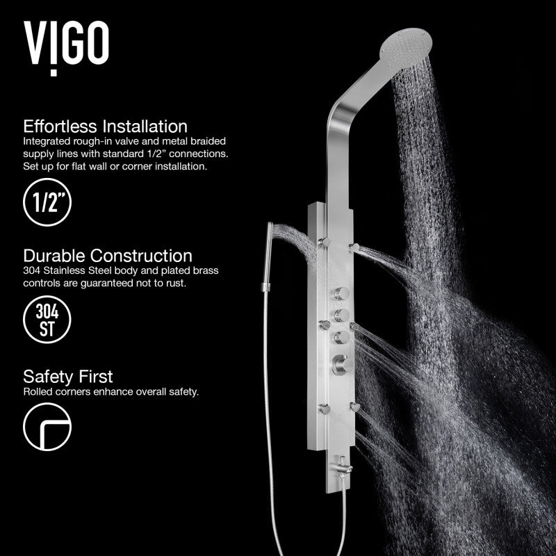 Mateo Shower Panel System with Tub Spout
