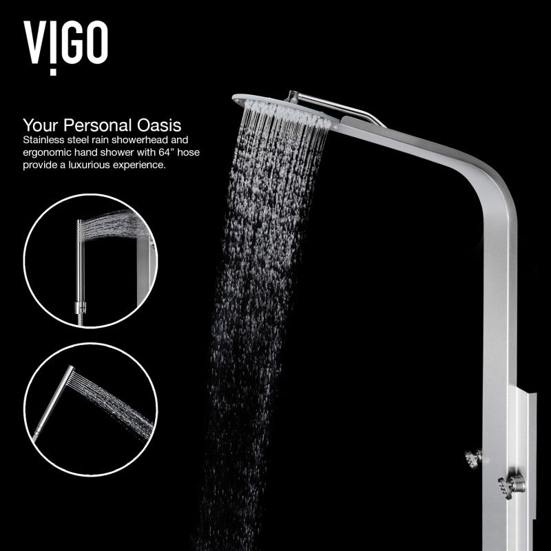 Mateo Shower Panel System with Tub Spout