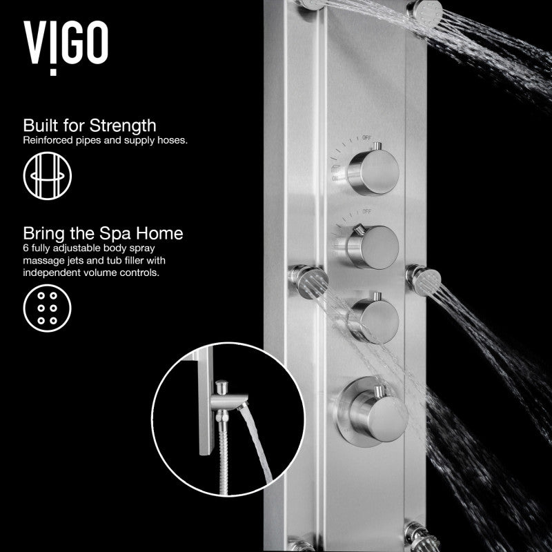 Mateo Shower Panel System with Tub Spout