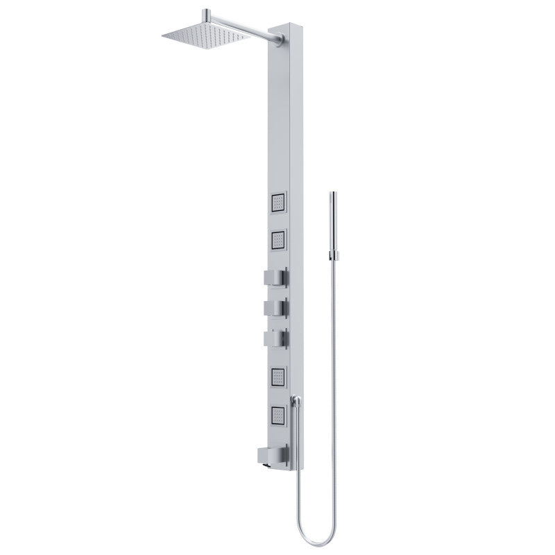 Bowery Square Shower Panel System with Tub Spout
