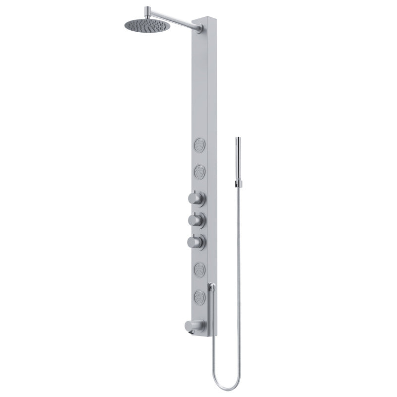 Bowery Round Shower Panel System with Tub Spout