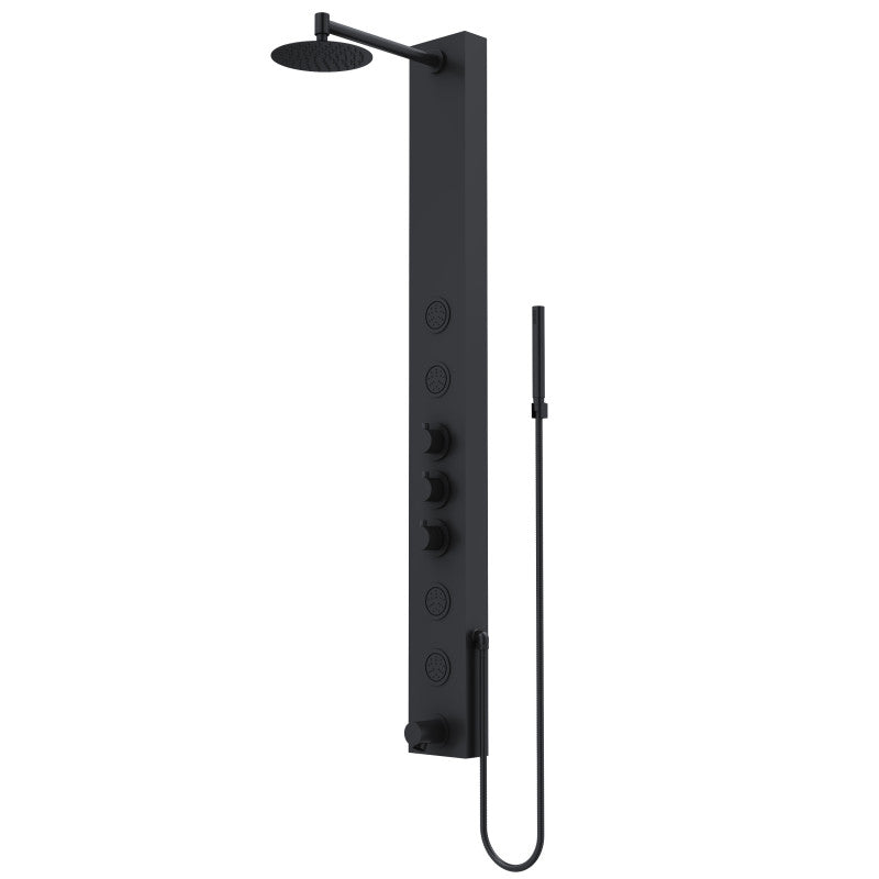 Bowery Round Shower Panel System with Tub Spout