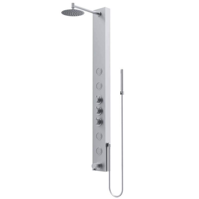 Bowery Round Shower Panel System with Tub Spout