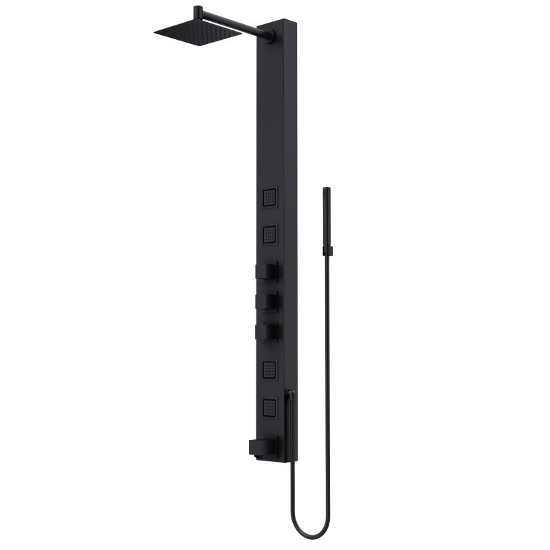 Bowery Square Shower Panel System with Tub Spout