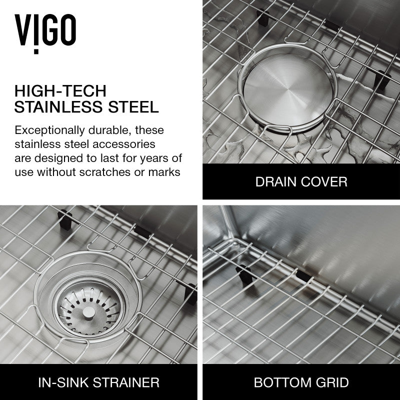 Oxford Fluted 33" Stainless Steel Apron / Farmhouse Kitchen Sink with Workstation