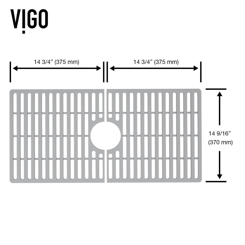 VIGO Silicone Kitchen Sink Grid for Single Basin Sink