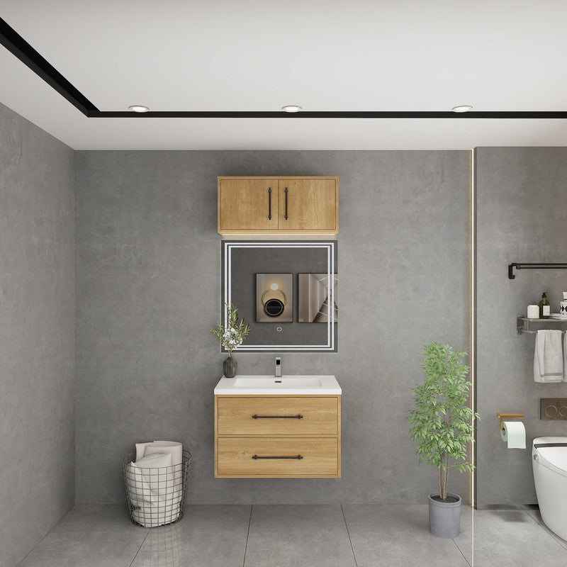 Victoria 30" Wall Mounted Bathroom Vanity with Acrylic Integrated Sink Top
