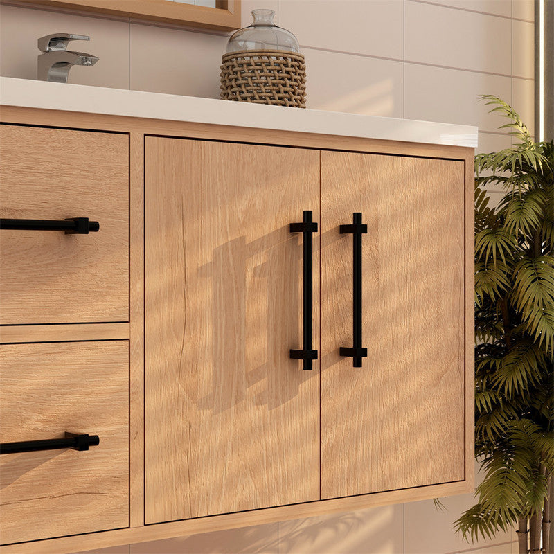 Victoria 36" Wall Mounted Bathroom Vanity with Reinforced Acrylic Integrated Sink Top