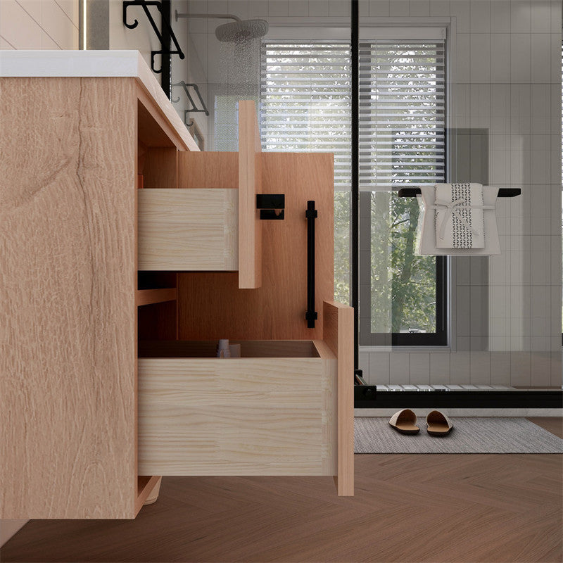 Victoria 36" Wall Mounted Bathroom Vanity with Reinforced Acrylic Integrated Sink Top