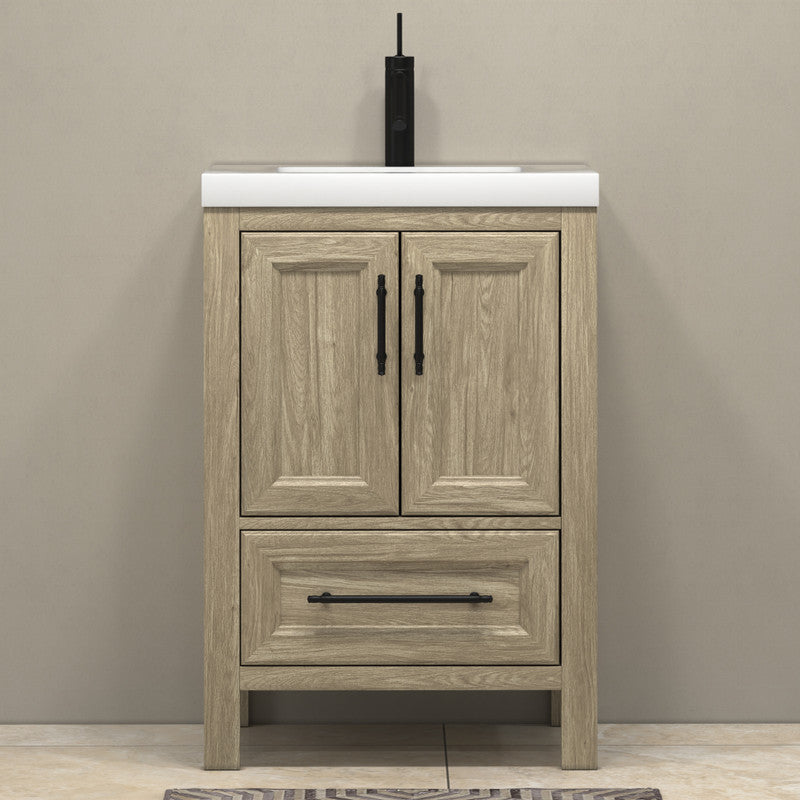 VIV 24" Freestanding Bathroom Vanity with Reinforced Acrylic Integrated Sink Top
