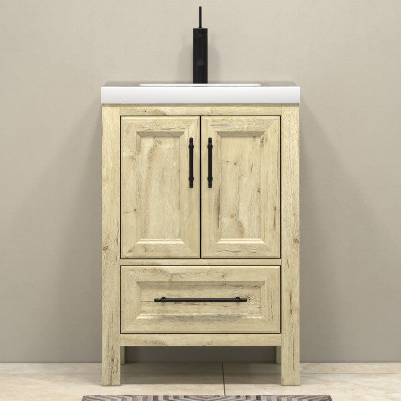 VIV 24" Freestanding Bathroom Vanity with Reinforced Acrylic Integrated Sink Top