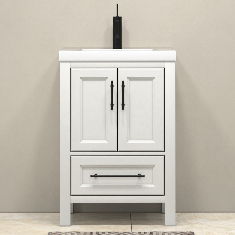 VIV 24" Freestanding Bathroom Vanity with Reinforced Acrylic Integrated Sink Top