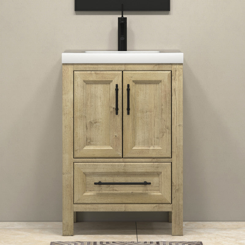 VIV 24" Freestanding Bathroom Vanity with Reinforced Acrylic Integrated Sink Top