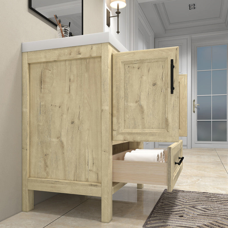 VIV 30" Freestanding Bathroom Vanity with Reinforced Acrylic Integrated Sink Top