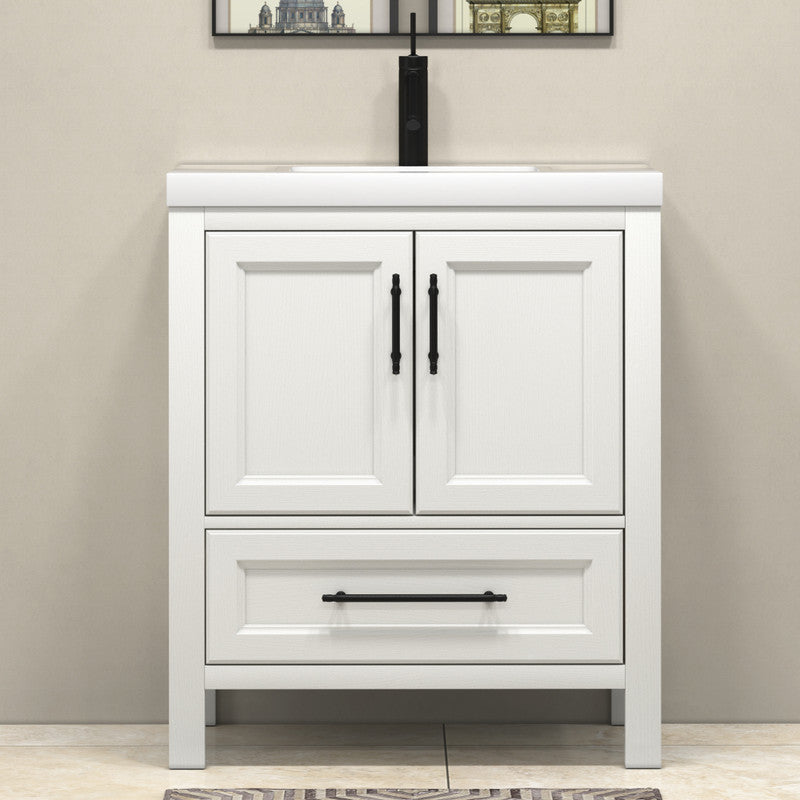 VIV 30" Freestanding Bathroom Vanity with Reinforced Acrylic Integrated Sink Top