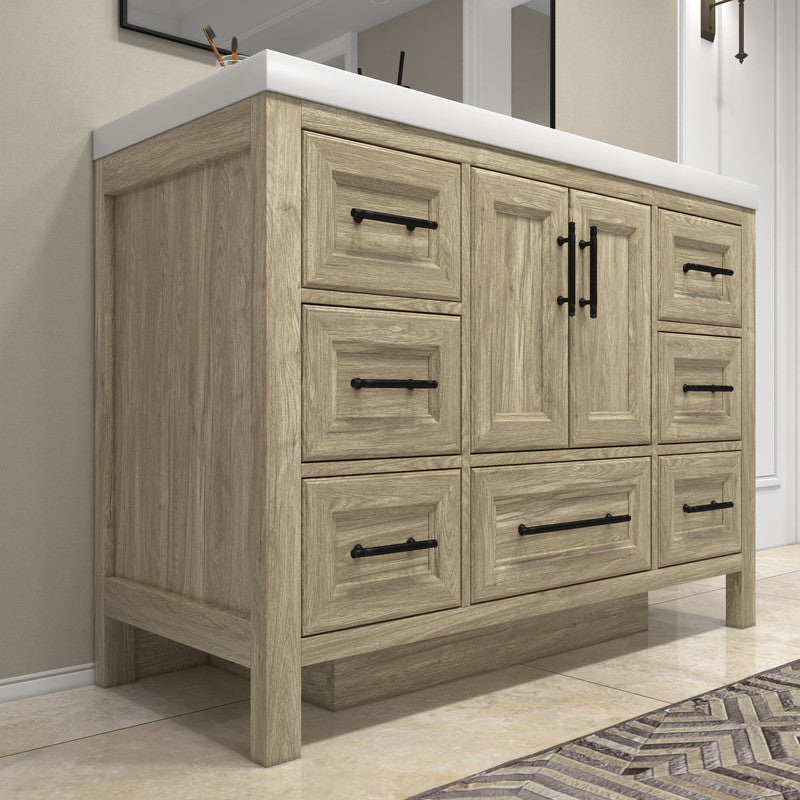 VIV 48" Freestanding Bathroom Vanity with Reinforced Acrylic Integrated Sink Top