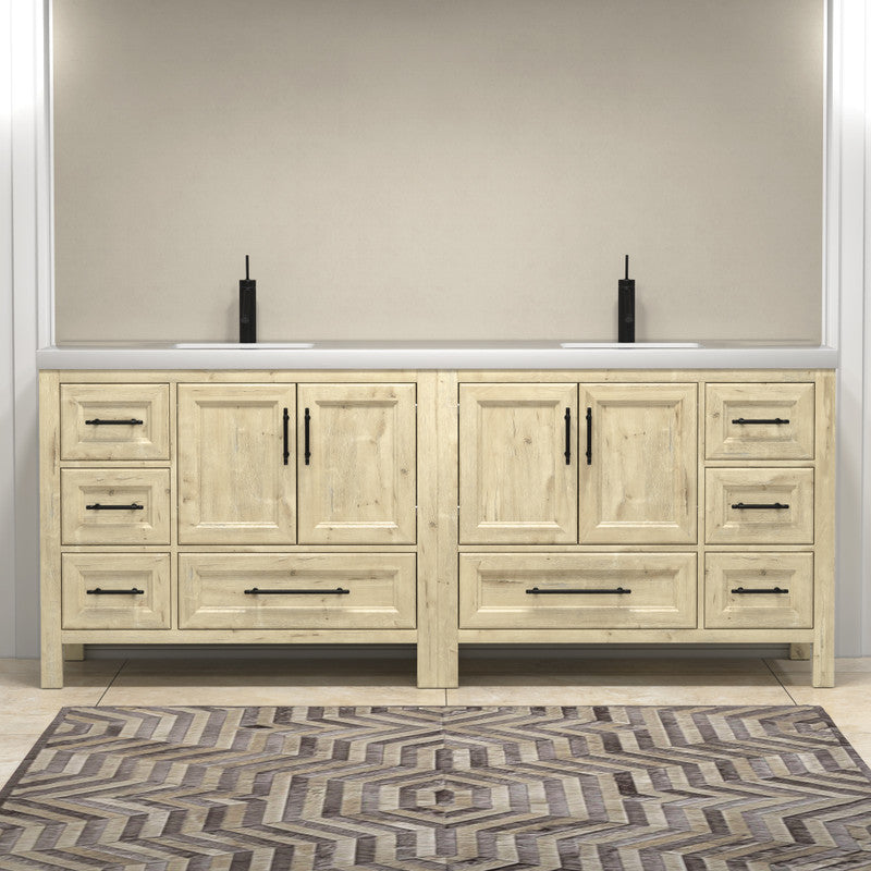VIV 84" Freestanding Bathroom Vanity with Reinforced Acrylic Integrated Sink Top