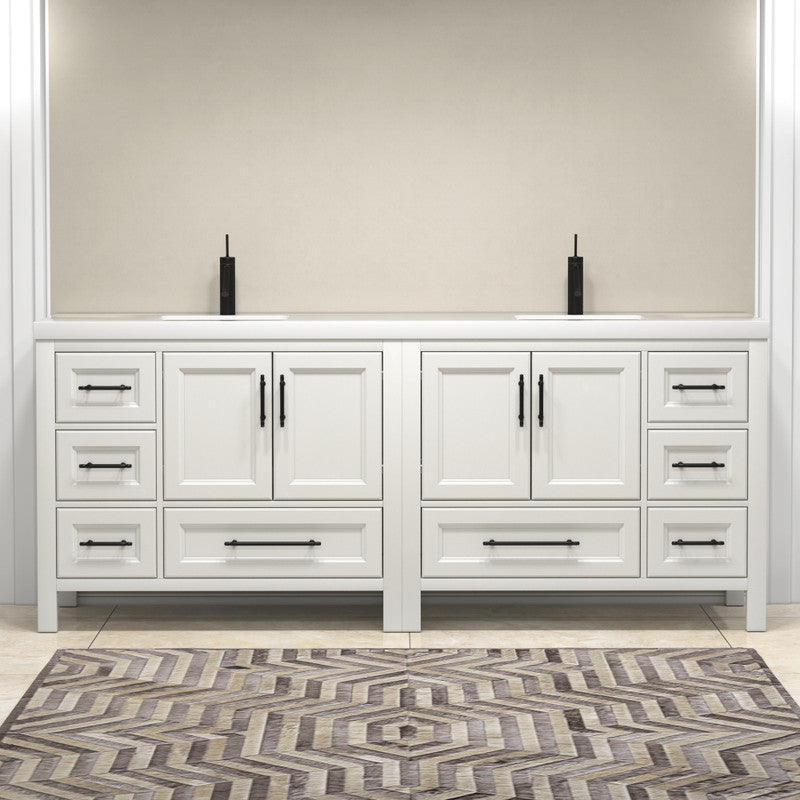 VIV 84" Freestanding Bathroom Vanity with Reinforced Acrylic Integrated Sink Top