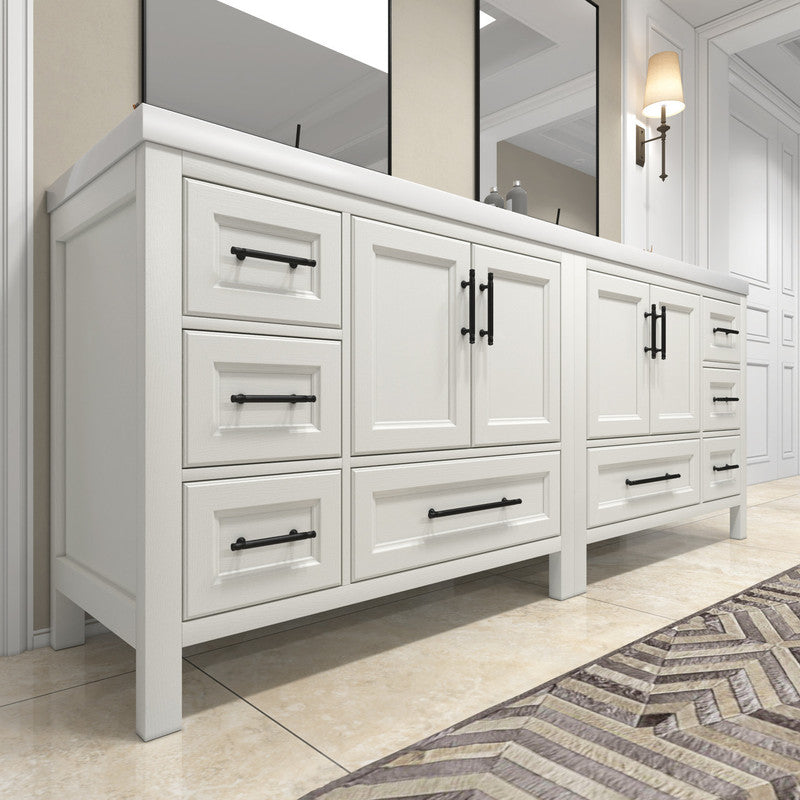 VIV 84" Freestanding Bathroom Vanity with Reinforced Acrylic Integrated Sink Top