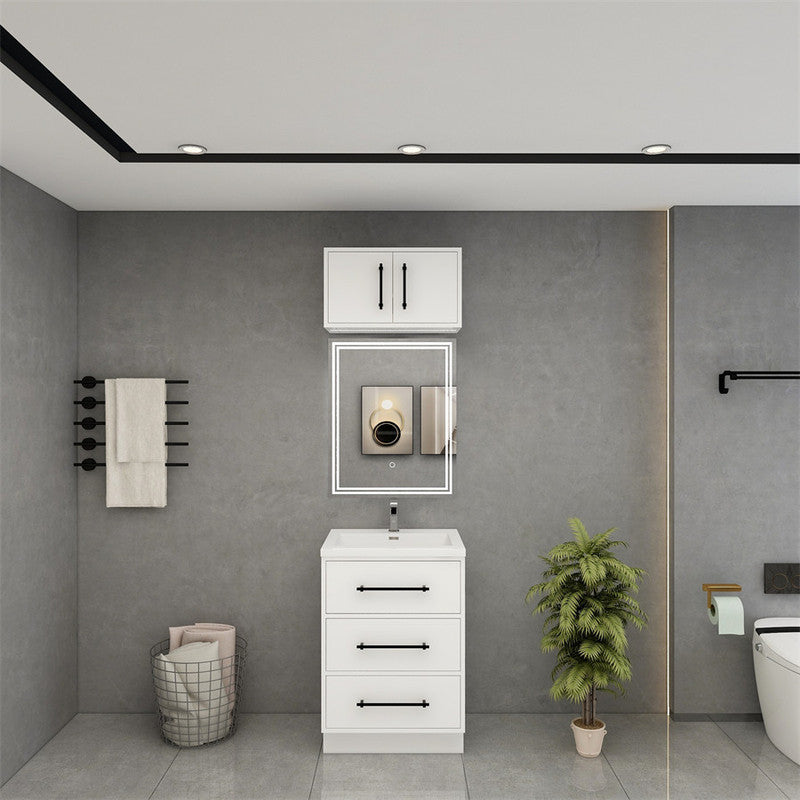 Victoria 24" Freestanding Bathroom Vanity with Reinforced Acrylic Integrated Sink Top