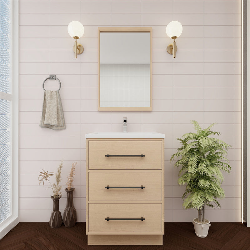 Victoria 24" Freestanding Bathroom Vanity with Reinforced Acrylic Integrated Sink Top