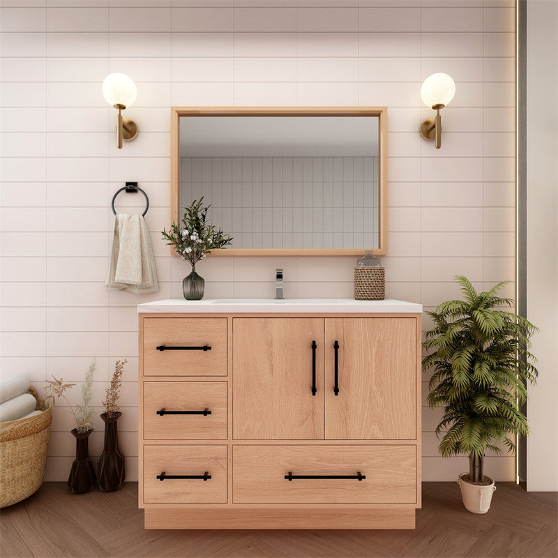 Victoria 42" Freestanding Bathroom Vanity with Reinforced Acrylic Integrated Sink Top