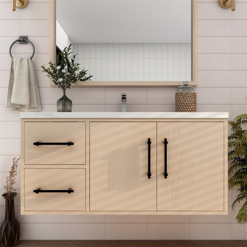 Victoria 42" Wall Mounted Bathroom Vanity with Reinforced Acrylic Integrated Sink Top