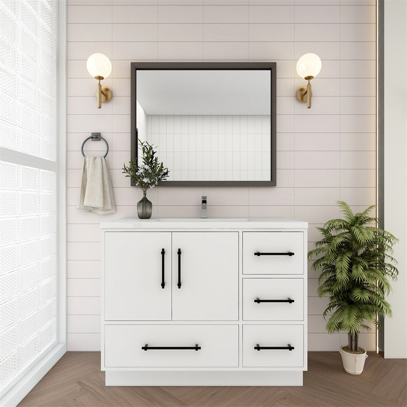 Victoria 42" Freestanding Bathroom Vanity with Reinforced Acrylic Integrated Sink Top