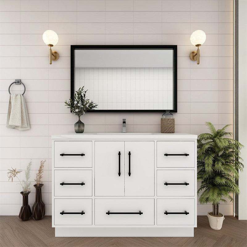 Victoria 48" Freestanding Bathroom Vanity with Reinforced Acrylic Integrated Sink Top