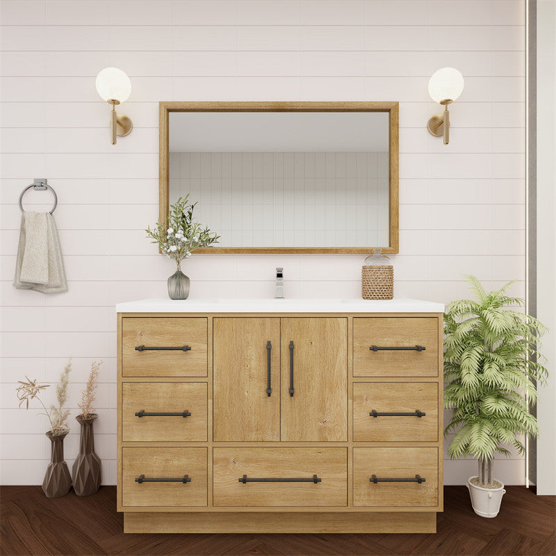 Victoria 48" Freestanding Bathroom Vanity with Reinforced Acrylic Integrated Sink Top