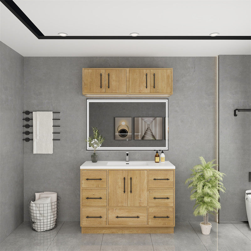 Victoria 48" Freestanding Bathroom Vanity with Reinforced Acrylic Integrated Sink Top