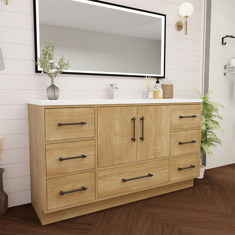 Victoria 48" Freestanding Bathroom Vanity with Reinforced Acrylic Integrated Sink Top