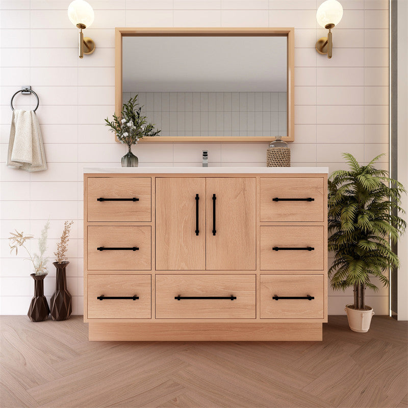 Victoria 48" Freestanding Bathroom Vanity with Reinforced Acrylic Integrated Sink Top