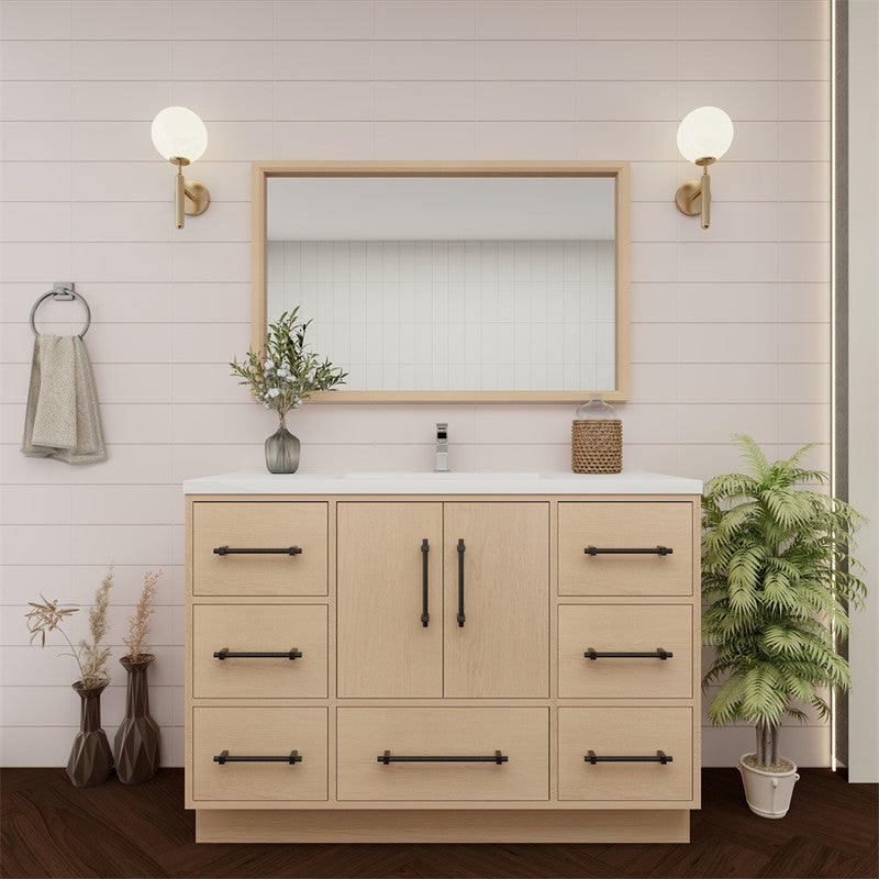 Victoria 48" Freestanding Bathroom Vanity with Reinforced Acrylic Integrated Sink Top