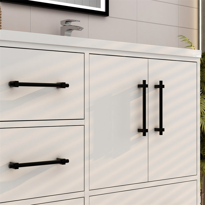 Victoria 60" Freestanding Bathroom Vanity with Reinforced Acrylic Integrated Sink Top