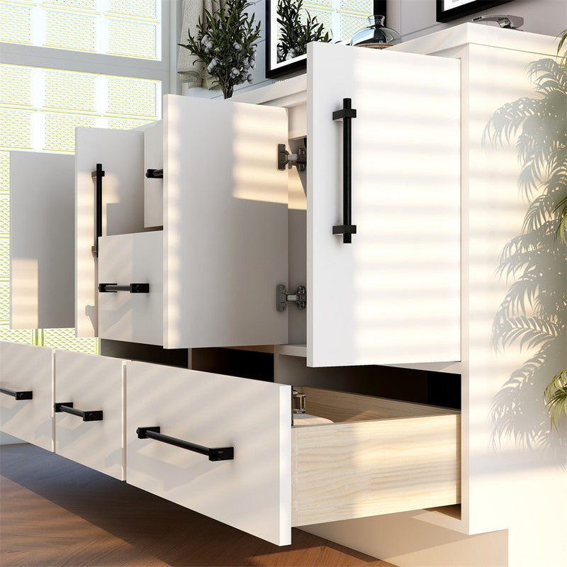 Victoria 60" Freestanding Bathroom Vanity with Reinforced Acrylic Integrated Sink Top