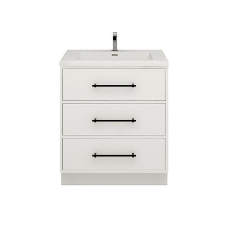 Victoria 30" Freestanding Bathroom Vanity with Reinforced Acrylic Integrated Sink Top