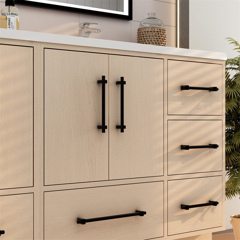 Victoria 72" Freestanding Bathroom Vanity with Reinforced Acrylic Integrated Sink Top