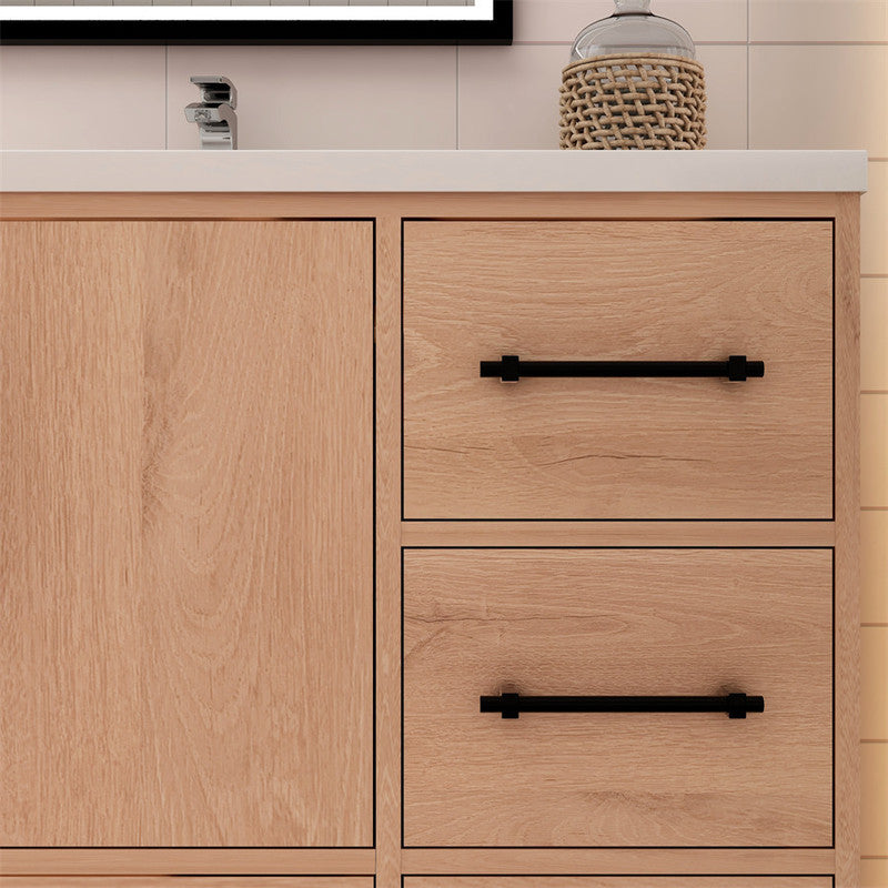 Victoria 84" Freestanding Bathroom Vanity with Reinforced Acrylic Integrated Sink Top