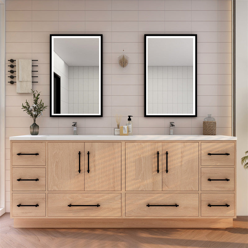 Victoria 84" Freestanding Bathroom Vanity with Reinforced Acrylic Integrated Sink Top